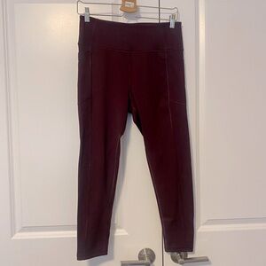 victoria secret leggings burgandy - size 12 / L
